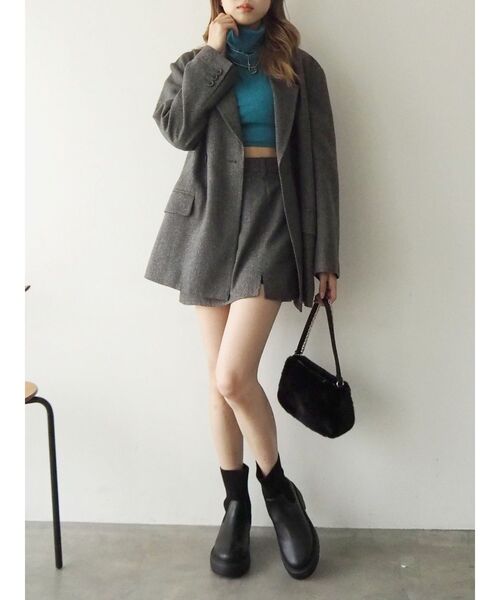 EVRIS(エヴリス)の「ラメツィードミニスカート【セットアップ着用可能】(スカート・レディース・グレー/ブラック/その他1・SMALL/MEDIUM)」の14枚目の写真