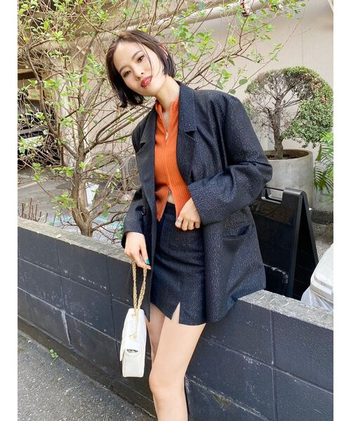 EVRIS(エヴリス)の「ラメツィードミニスカート【セットアップ着用可能】(スカート・レディース・グレー/ブラック/その他1・SMALL/MEDIUM)」の15枚目の写真