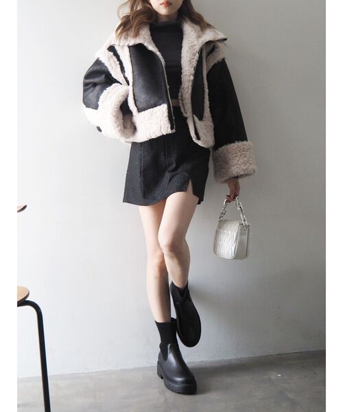 EVRIS(エヴリス)の「ラメツィードミニスカート【セットアップ着用可能】(スカート・レディース・グレー/ブラック/その他1・SMALL/MEDIUM)」の21枚目の写真