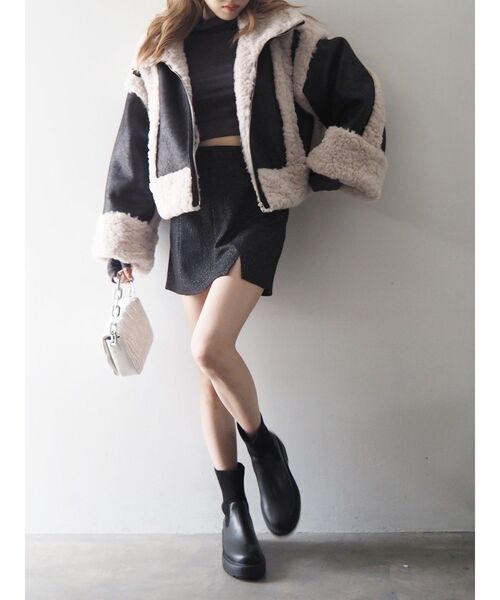 EVRIS(エヴリス)の「ラメツィードミニスカート【セットアップ着用可能】(スカート・レディース・グレー/ブラック/その他1・SMALL/MEDIUM)」の22枚目の写真