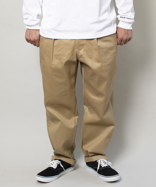 Back Channel（バックチャンネル）の「TUCK PANTS（チノパンツ・メンズ・ブラック/ベージュ/カーキ・MEDIUM/LARGE/X-LARGE）」の10枚目の写真