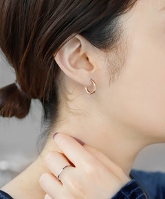 K18/10 ミニフープピアス (PG) WEB限定商品】K18/10 ミニフープピアス( PG)（ピアス（両耳用