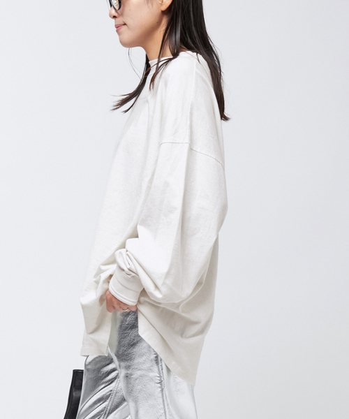 AP STUDIO（エーピーストゥディオ）の「【KURO/クロ】DAMAGE L/S TEE（Tシャツ/カットソー・レディース・ホワイト/ブラック系その他・FREE）」の6枚目の写真