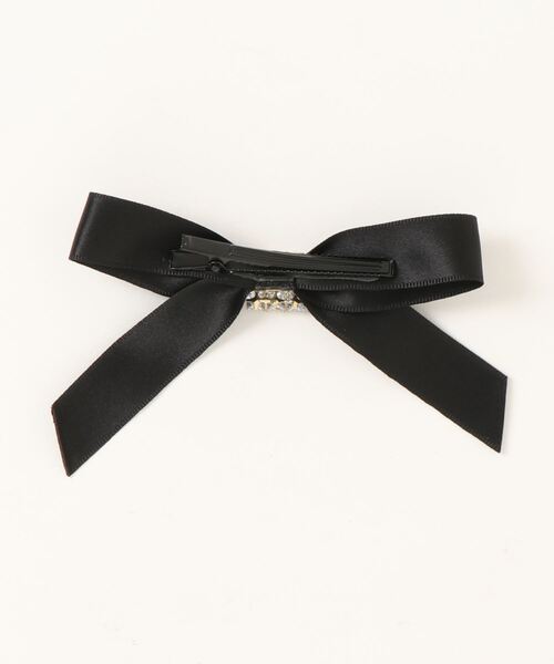 TONE SELECT GOODS（トーンセレクトグッズ）の「【float】キラキラ リボン ストーン ヘアクリップ（バレッタ/ヘアクリップ・レディース・ブラック・FREE）」の2枚目の写真