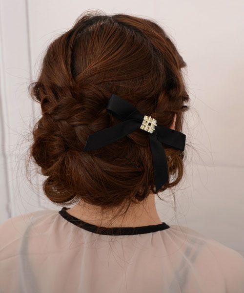 TONE SELECT GOODS（トーンセレクトグッズ）の「【float】キラキラ リボン ストーン ヘアクリップ（バレッタ/ヘアクリップ・レディース・ブラック・FREE）」の6枚目の写真