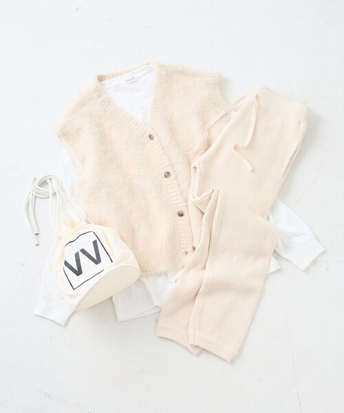 UNOF ニットパンツ　ホワイト KNIT PANTS – UNOF