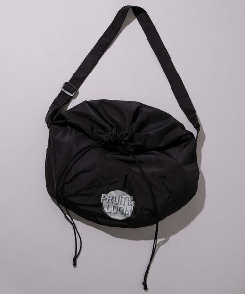 FRUIT OF THE LOOM(フルーツオブザルーム)の「∴WEGO/別注FTL ナイロンドロストショルダー(ショルダーバッグ・レディース・ベージュ/オフホワイト/ブラック・FREE)」の3枚目の写真