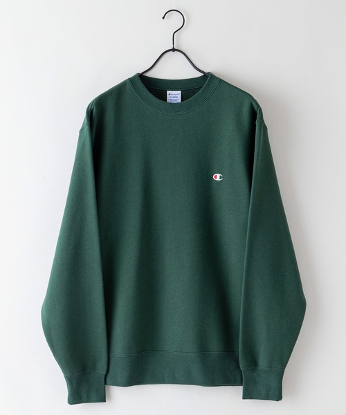 Champion(チャンピオン)の「【CHAMPION/チャンピオン】USAコットン 裏起毛 スウェット トレーナー リサイクルポリエステル サスティナブル ワンポイントロゴ刺繍(スウェット・メンズ・ネイビー/オフホワイト/杢グレー/ダークグリーン/ブラック・LARGE/MEDIUM/X-LARGE/XX-LARGE)」の13枚目の写真