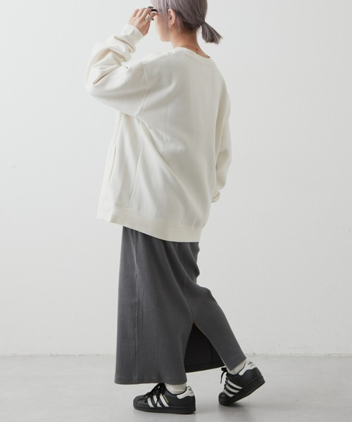 CIAOPANIC TYPY（チャオパニックティピー）の「【ユニセックス】スエードライクスウェットスナップカーディガン（カーディガン/ボレロ・メンズ・チャコール/ブラック/オフホワイト・MEDIUM/LARGE）」の15枚目の写真