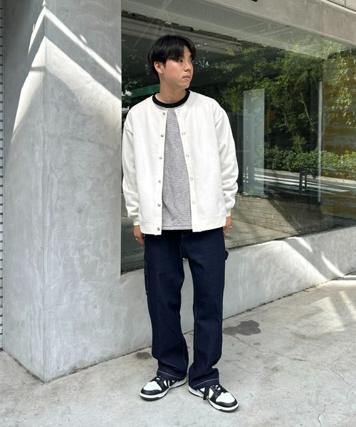 CIAOPANIC TYPY（チャオパニックティピー）の「【ユニセックス】スエードライクスウェットスナップカーディガン（カーディガン/ボレロ・メンズ・チャコール/ブラック/オフホワイト・MEDIUM/LARGE）」の6枚目の写真