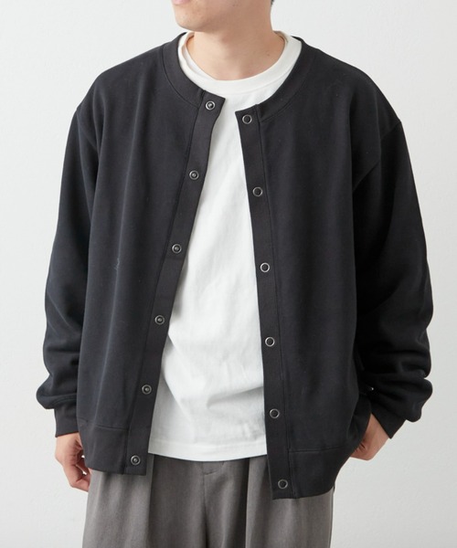 CIAOPANIC TYPY（チャオパニックティピー）の「【ユニセックス】スエードライクスウェットスナップカーディガン（カーディガン/ボレロ・メンズ・チャコール/ブラック/オフホワイト・MEDIUM/LARGE）」の18枚目の写真