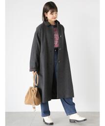 ehka sopo | ツイードパイピングコート(その他アウター)