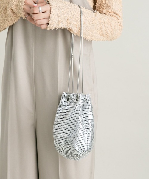 KBF（ケイビーエフ）の「メタリックビーズBAG（ショルダーバッグ・レディース・シルバー/ゴールド・ONE）」の2枚目の写真