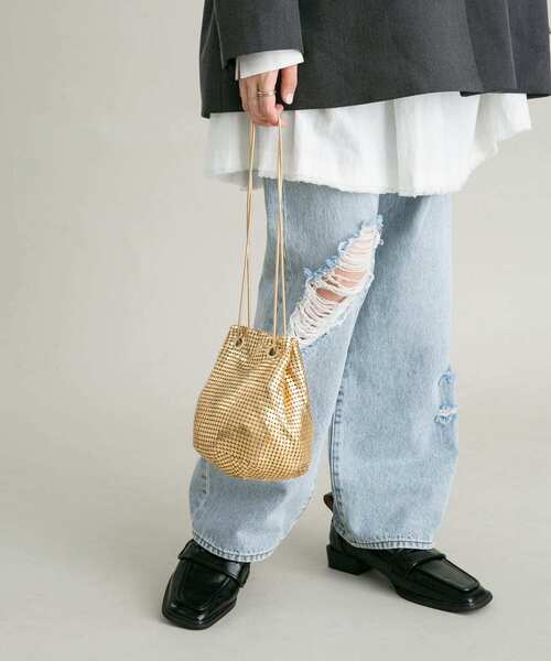 KBF（ケイビーエフ）の「メタリックビーズBAG（ショルダーバッグ・レディース・シルバー/ゴールド・ONE）」の5枚目の写真