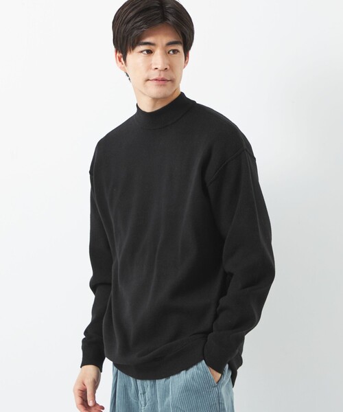 green label relaxing(グリーンレーベルリラクシング)の「Morley ソウバリ モックネック ニット -ウォッシャブル-(ニット/セーター・メンズ・ブラック/ブラウン・M/S/L)」の2枚目の写真