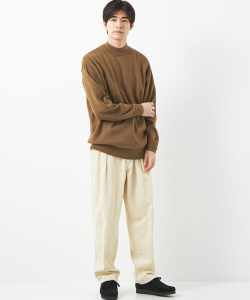 green label relaxing(グリーンレーベルリラクシング)の「Morley ソウバリ モックネック ニット -ウォッシャブル-(ニット/セーター・メンズ・ブラック/ブラウン・M/S/L)」の3枚目の写真