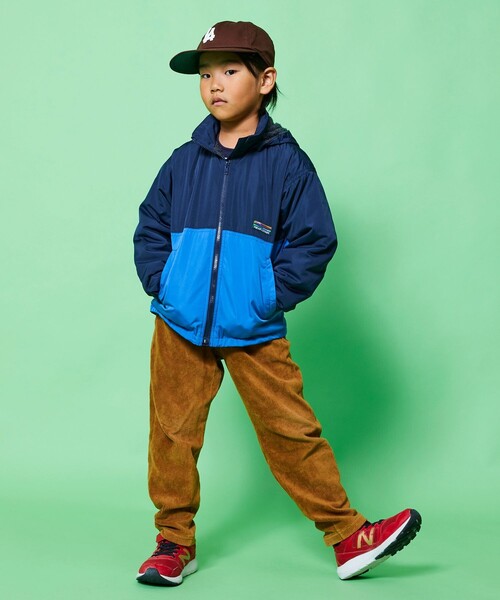FREAK'S STORE(フリークスストア)の「限定展開 KIDS 裏ボア 2WAY フードブルゾン / キッズ 子供服 / フリース(ナイロンジャケット・キッズ・ネイビー/ブラック/ブルー/オリーブ・130/110/120/150/140)」の21枚目の写真