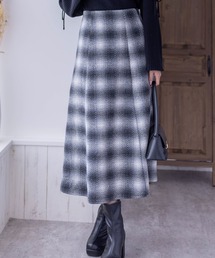 clear | 六枚ハギチェック柄フレアスカート≪2023AW新作≫(スカート)