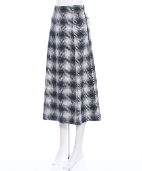 clear（クリア）の「六枚ハギチェック柄フレアスカート[低身長用サイズ有]（スカート・レディース・ブルー/ブラック/グリーン・S/M/XS）」の4枚目の写真