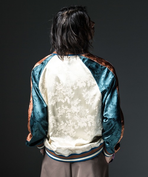 Flower Jacquard Ska Jumper / フラワージャガードスカジャンパー（スカジャン）｜glamb（グラム）