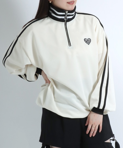 トップス Litmus Her Praha half zip short top Her Praha half zip short top ホワイト Her Praha Half zip short top