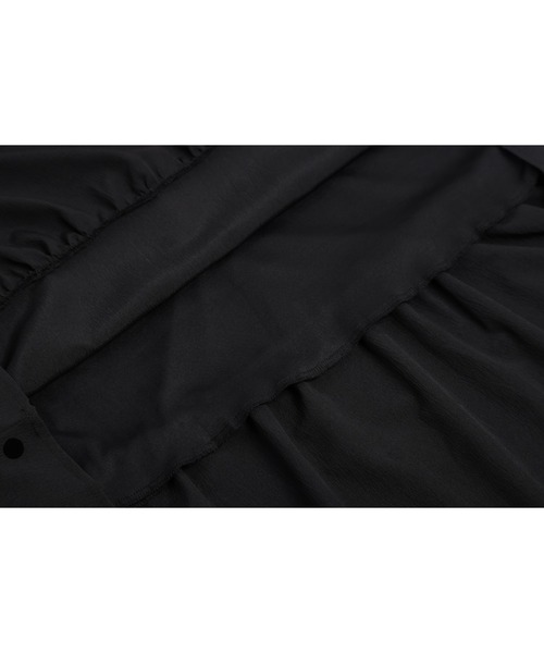 SUGAR BISKET（シュガービスケット）の「ドットティアードキャミワンピ（ワンピース・レディース・ドット/ブラック系その他・フリー）」の9枚目の写真