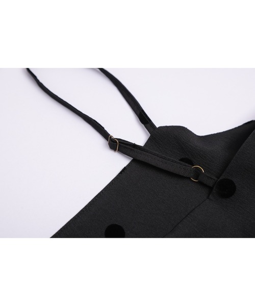 SUGAR BISKET（シュガービスケット）の「ドットティアードキャミワンピ（ワンピース・レディース・ドット/ブラック系その他・フリー）」の12枚目の写真