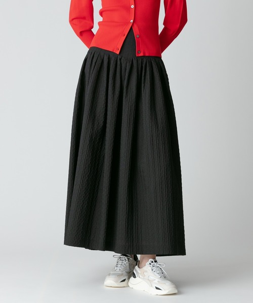 allureville(アルアバイル)の「ラメジャガードスカート(スカート・レディース・オフホワイト/ブラック・1/2)」の16枚目の写真