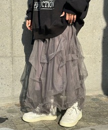 CIAOPANIC（チャオパニック）の「タックラメチュールボリュームスカート（スカート・グレー系）」
