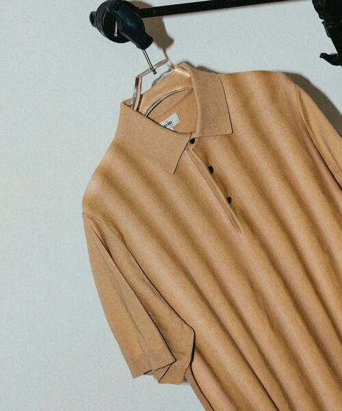 BEAMS（ビームス）の「BEAMS / カスリ グラデーション ポロシャツ（ポロシャツ・メンズ・ブルー/ライトグレー/ベージュ・S/M/L/XL）」の3枚目の写真