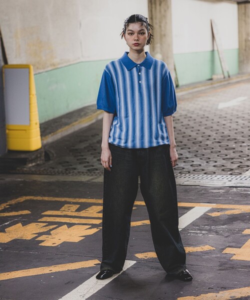 BEAMS（ビームス）の「BEAMS / カスリ グラデーション ポロシャツ（ポロシャツ・メンズ・ブルー/ライトグレー/ベージュ・S/M/L/XL）」の9枚目の写真