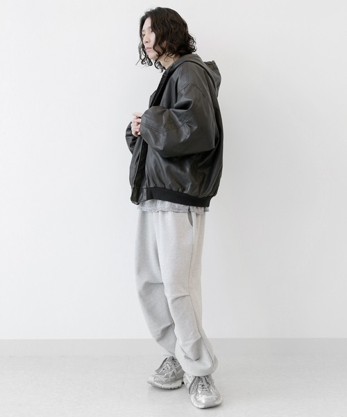 minsobi(ミンソビ)の「ガーメントウォッシュフードジャケット 中綿ジャケット(その他アウター・メンズ・ブラック・FREE)」の9枚目の写真