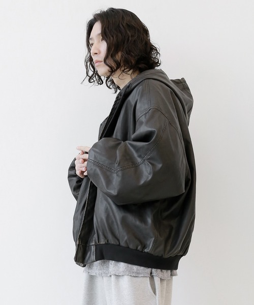 minsobi(ミンソビ)の「ガーメントウォッシュフードジャケット 中綿ジャケット(その他アウター・メンズ・ブラック・FREE)」の16枚目の写真