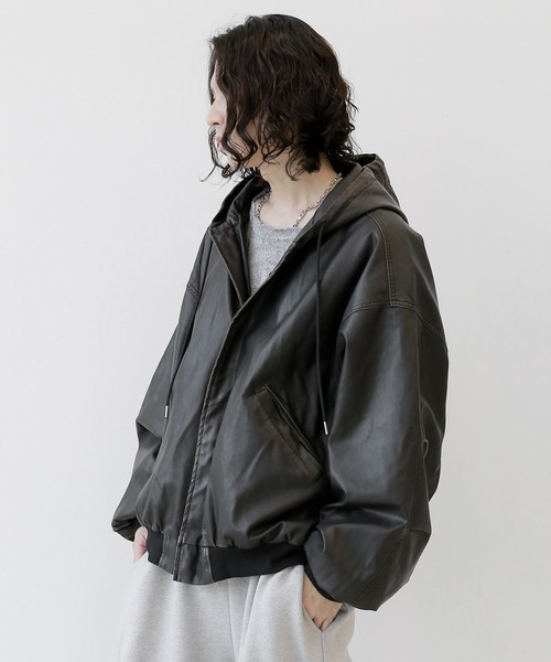 minsobi(ミンソビ)の「ガーメントウォッシュフードジャケット 中綿ジャケット(その他アウター・メンズ・ブラック・FREE)」の17枚目の写真