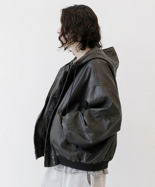 minsobi(ミンソビ)の「ガーメントウォッシュフードジャケット 中綿ジャケット(その他アウター・メンズ・ブラック・FREE)」の18枚目の写真