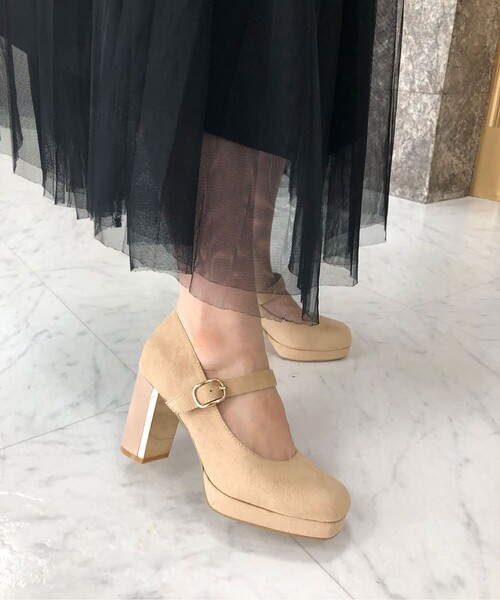 ESPERANZA(エスペランサ)の「メッキプレートヒールストラップパンプス(パンプス・レディース・ブラック系/ベージュ系/ピンク系7/ブラック系2・22.0cm/22.5cm/23.0cm/23.5cm/24.0cm/24.5cm)」の17枚目の写真