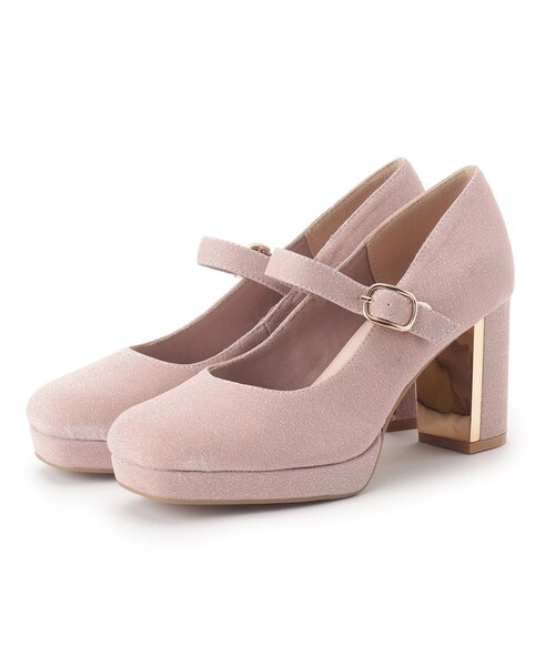 ESPERANZA(エスペランサ)の「メッキプレートヒールストラップパンプス(パンプス・レディース・ブラック系/ベージュ系/ピンク系7/ブラック系2・22.0cm/22.5cm/23.0cm/23.5cm/24.0cm/24.5cm)」の18枚目の写真