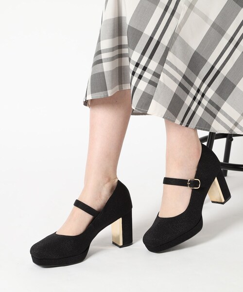 ESPERANZA(エスペランサ)の「メッキプレートヒールストラップパンプス(パンプス・レディース・ブラック系/ベージュ系/ピンク系7/ブラック系2・22.0cm/22.5cm/23.0cm/23.5cm/24.0cm/24.5cm)」の10枚目の写真
