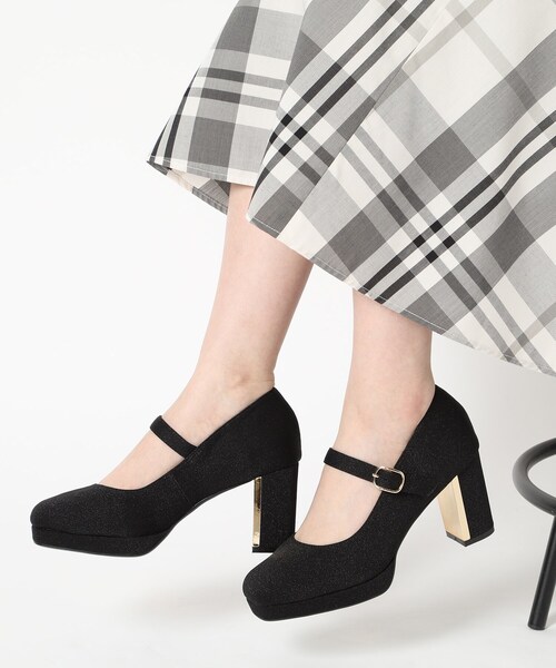 ESPERANZA(エスペランサ)の「メッキプレートヒールストラップパンプス(パンプス・レディース・ブラック系/ベージュ系/ピンク系7/ブラック系2・22.0cm/22.5cm/23.0cm/23.5cm/24.0cm/24.5cm)」の11枚目の写真