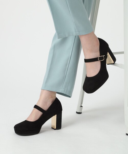 ESPERANZA(エスペランサ)の「メッキプレートヒールストラップパンプス(パンプス・レディース・ブラック系/ベージュ系/ピンク系7/ブラック系2・22.0cm/22.5cm/23.0cm/23.5cm/24.0cm/24.5cm)」の7枚目の写真