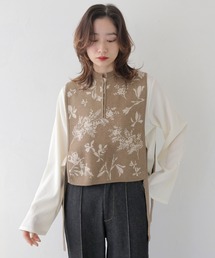 CLEIO | 【CLEIO】ジャガードニットアシメベスト(ベスト)