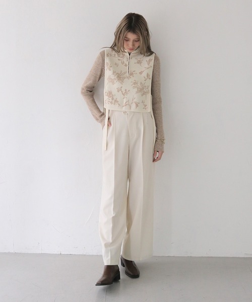 CLEIO（クレイオ）の「【CLEIO】ジャガードニットアシメベスト（ベスト・レディース・ベージュ/アイボリー・FREE）」の21枚目の写真