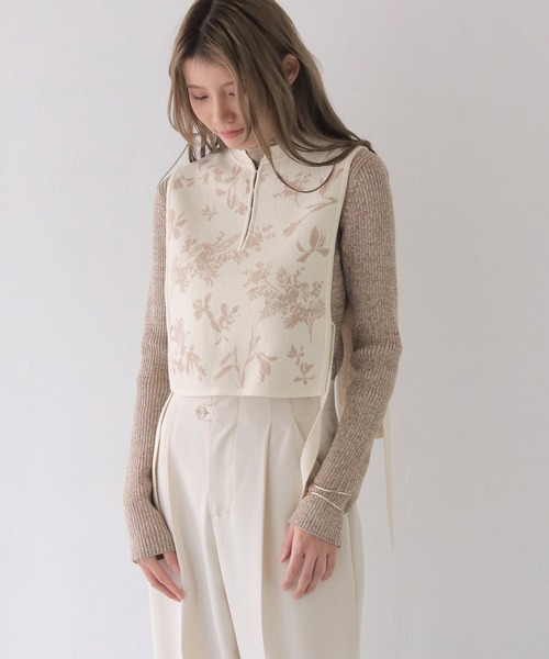 CLEIO（クレイオ）の「【CLEIO】ジャガードニットアシメベスト（ベスト・レディース・ベージュ/アイボリー・FREE）」の16枚目の写真