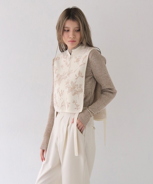 CLEIO（クレイオ）の「【CLEIO】ジャガードニットアシメベスト（ベスト・レディース・ベージュ/アイボリー・FREE）」の17枚目の写真