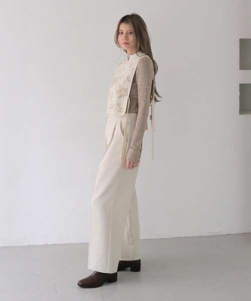 CLEIO（クレイオ）の「【CLEIO】ジャガードニットアシメベスト（ベスト・レディース・ベージュ/アイボリー・FREE）」の22枚目の写真