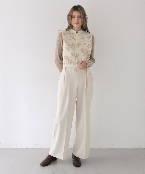 CLEIO（クレイオ）の「【CLEIO】ジャガードニットアシメベスト（ベスト・レディース・ベージュ/アイボリー・FREE）」の19枚目の写真