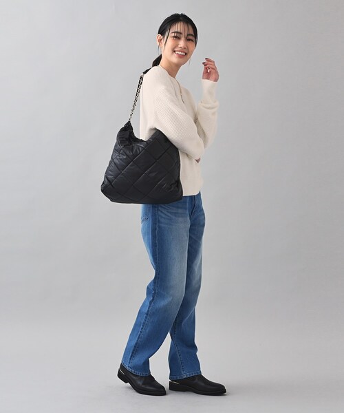 UNTITLED（アンタイトル）の「◆キルティングチェーンショルダートート（トートバッグ・レディース・ブラック/ライトベージュ・99）」の11枚目の写真