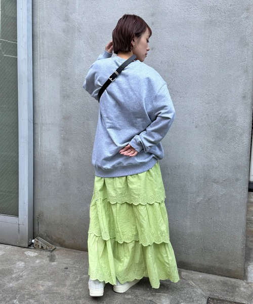 CIAOPANIC（チャオパニック）の「INDIAスカラップレースティアードスカート（スカート・レディース・ブラック/ライム/オフホワイト・FREE）」の10枚目の写真