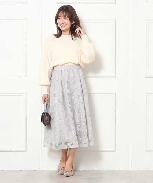 couture brooch（クチュールブローチ）の「◆【2024春新作】オパールフラワースカート（スカート・レディース・ベージュ系その他6/ライトグレー系3/ピンク系その他・40/38/42/36）」の22枚目の写真