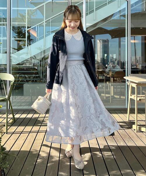 couture brooch（クチュールブローチ）の「◆【2024春新作】オパールフラワースカート（スカート・レディース・ベージュ系その他6/ライトグレー系3/ピンク系その他・40/38/42/36）」の18枚目の写真